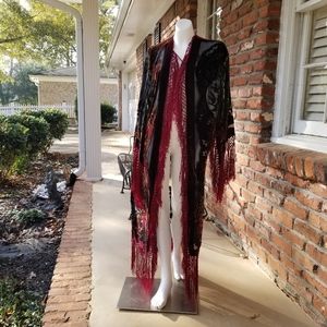 Aris A Silk sleeve wrapped scarf/komono/shawl